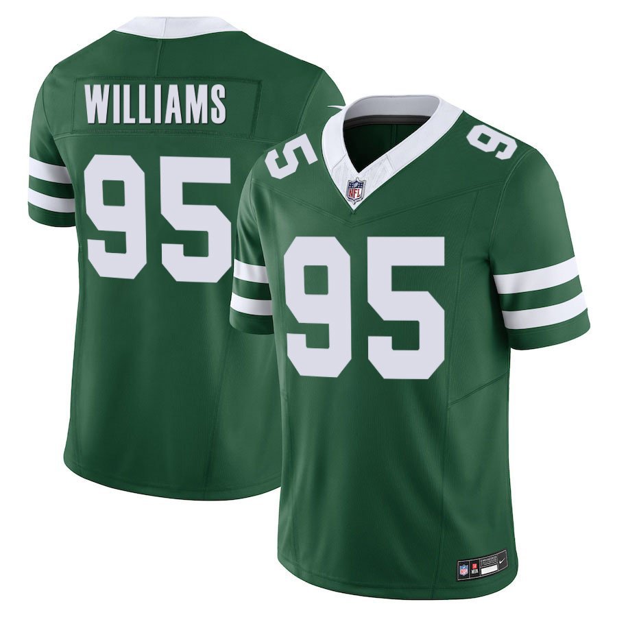 New York Jets #95 Quinnen Williams Green Limited Stitched Jersey