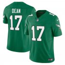 Philadelphia Eagles #17 Nakobe Dean Kelly Green Limited Stitched Jersey