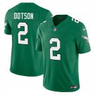 Philadelphia Eagles #2 Jahan Dotson Kelly Green Limited Stitched Jersey