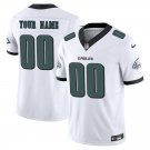 Philadelphia Eagles #00 Custom Name And Number White Limited Stitched Jersey