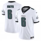 Philadelphia Eagles #6 DeVonta Smith White Limited Stitched Jersey