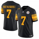 Pittsburgh Steelers #7 Ben Roethlisberger Black Yellow Limited Stitched Jersey