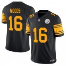 Pittsburgh Steelers #16 Robert Woods Black Yellow Limited Stitched Jersey