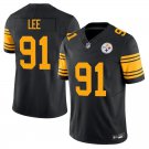 Pittsburgh Steelers #91 Logan Lee Black Yellow Limited Stitched Jersey