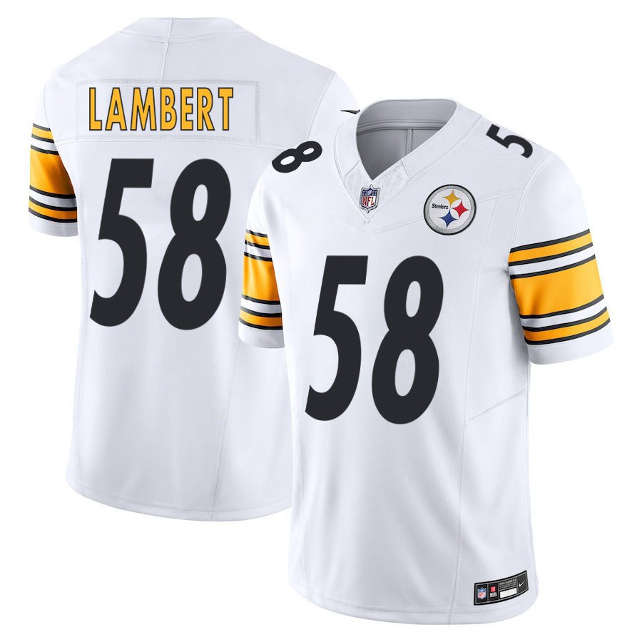 Pittsburgh Steelers #58 Jack Lambert White Limited Stitched Jersey