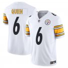 Pittsburgh Steelers #6 Patrick Queen White Limited Stitched Jersey