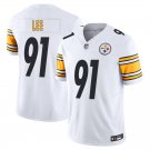 Pittsburgh Steelers #91 Logan Lee White Limited Stitched Jersey