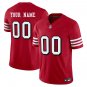 San Francisco 49ers #00 Custom Name And Number Red Throwback Limited Stitched Jersey