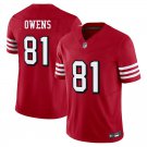 San Francisco 49ers #81 Terrell Owens Red Throwback Limited Stitched Jersey