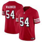 San Francisco 49ers #54 Fred Warner Red Throwback Limited Stitched Jersey