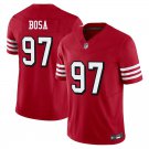 San Francisco 49ers #97 Nick Bosa Red Throwback Limited Stitched Jersey