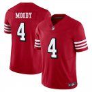 San Francisco 49ers #4 Jake Moody Red Throwback Limited Stitched Jersey