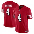 San Francisco 49ers #4 Kurtis Rourke Red Throwback Limited Stitched Jersey