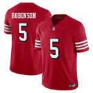San Francisco 49ers #5 Demarcus Robinson Red Throwback Limited Stitched Jersey