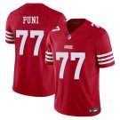 San Francisco 49ers #77 Dominick Puni Red Limited Stitched Jersey