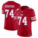 San Francisco 49ers #74 Spencer Burford Red Limited Stitched Jersey