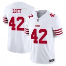 San Francisco 49ers #42 Ronnie Lott White Limited Stitched Jersey