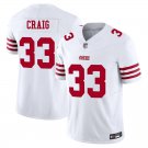 San Francisco 49ers #33 Roger Craig White Limited Stitched Jersey