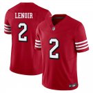 San Francisco 49ers #2 Deommodore Lenoir Red Throwback Limited Stitched Jersey