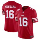 San Francisco 49ers #16 Joe Montana Red Limited Stitched Jersey
