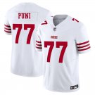 San Francisco 49ers #77 Dominick Puni White Limited Stitched Jersey