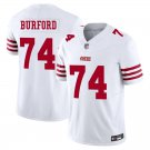 San Francisco 49ers #74 Spencer Burford White Limited Stitched Jersey