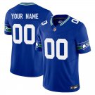 Seattle Seahawks #00 Custom Name And Number Royal Blue Limited Stitched Jersey