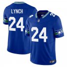 Seattle Seahawks #24 Marshawn Lynch Royal Blue Limited Stitched Jersey