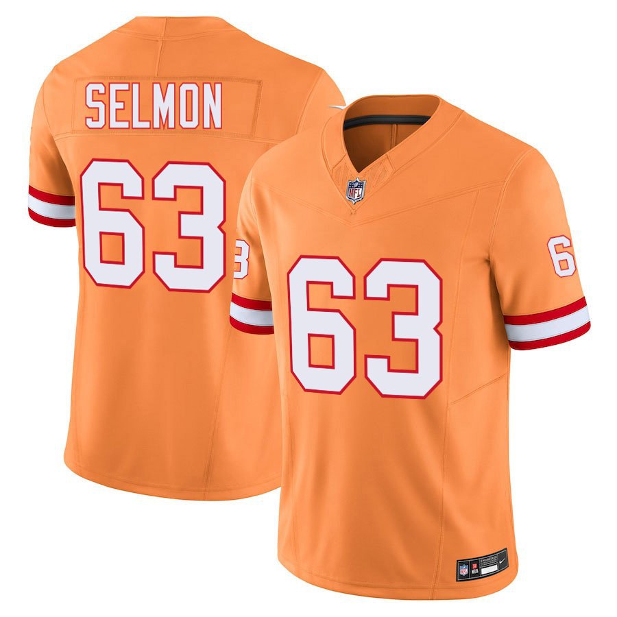 Tampa Bay Buccaneers #63 Lee Roy Selmon Orange Limited Stitched Jersey