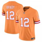 Tampa Bay Buccaneers #12 Tom Brady Orange Limited Stitched Jersey