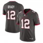 Tampa Bay Buccaneers #12 Tom Brady Grey Limited Stitched Jersey