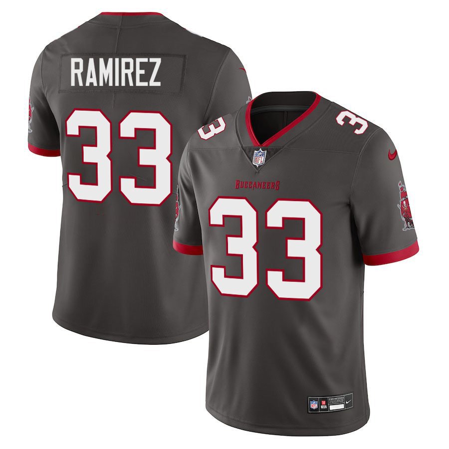 Tampa Bay Buccaneers #33 Jose Ramirez Grey Limited Stitched Jersey