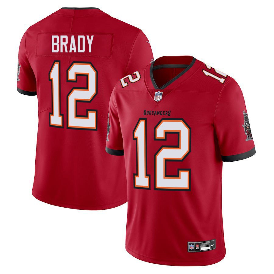 Tampa Bay Buccaneers #12 Tom Brady Red Limited Stitched Jersey