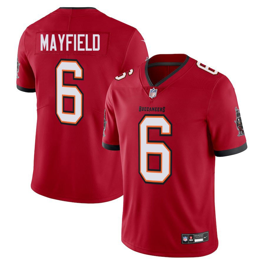 Tampa Bay Buccaneers #6 Baker Mayfield Red Limited Stitched Jersey
