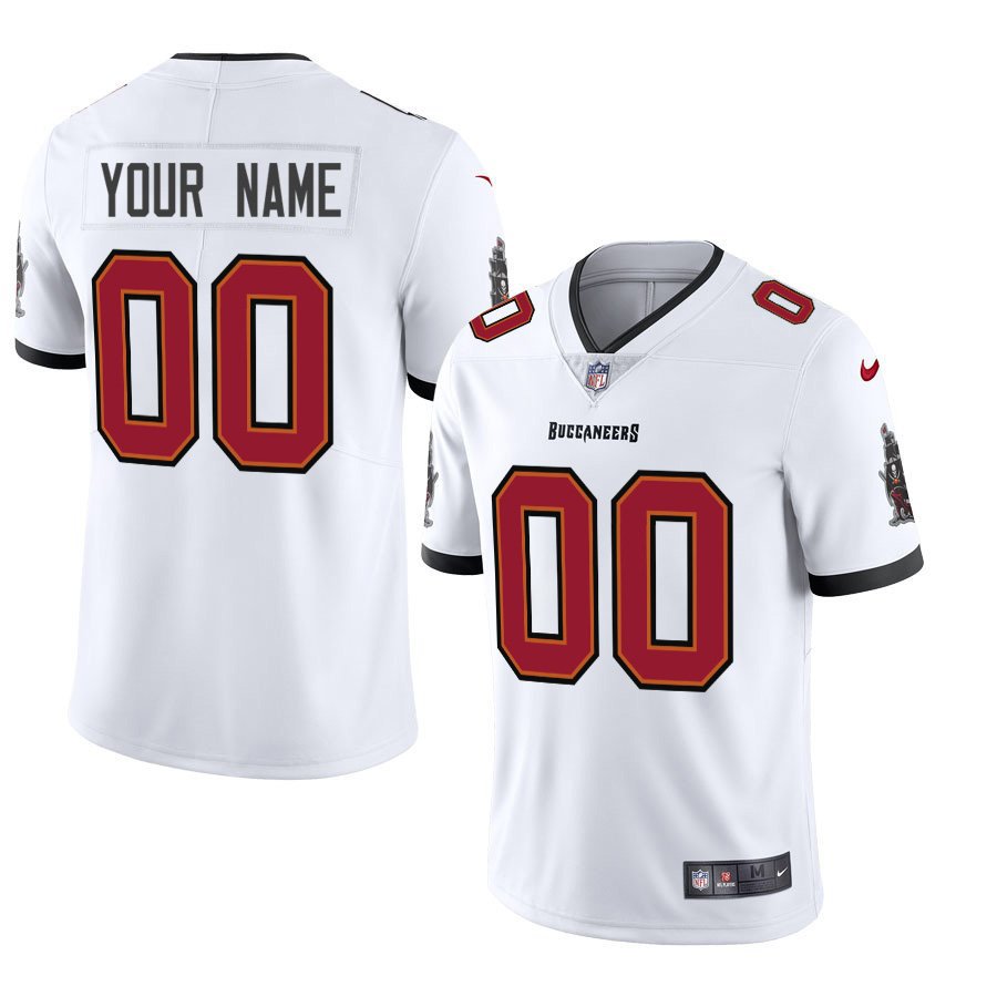 Tampa Bay Buccaneers #00 Custom Name And Number White Limited Stitched Jersey