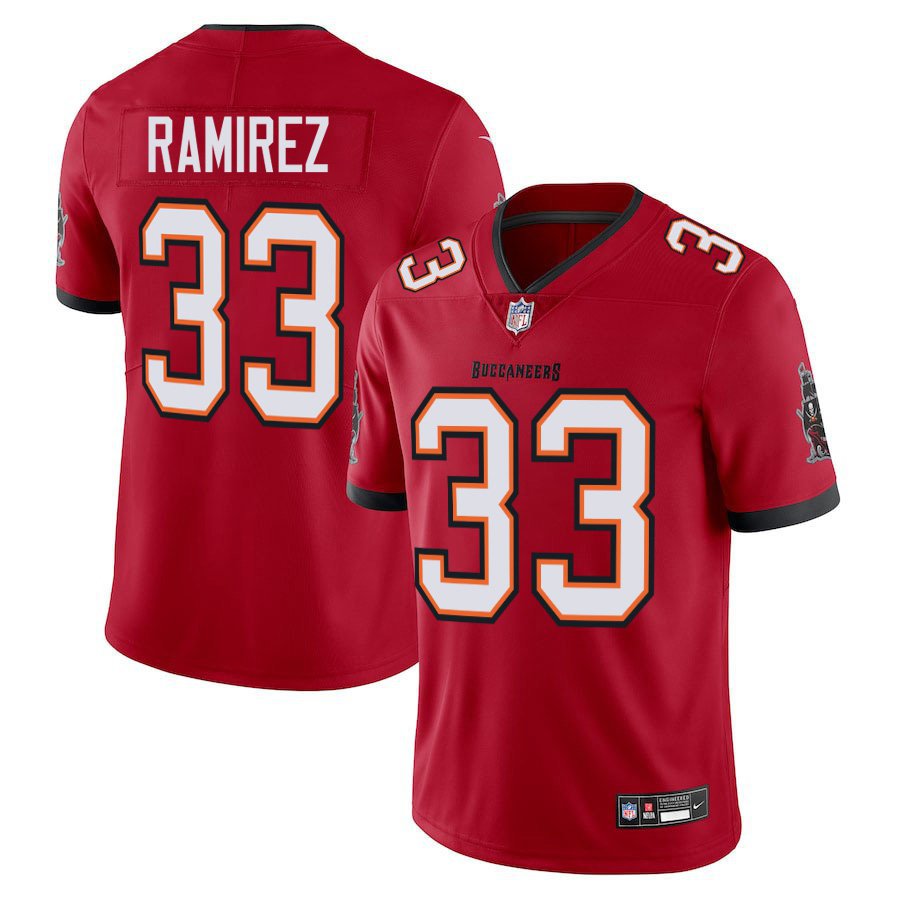 Tampa Bay Buccaneers #33 Jose Ramirez Red Limited Stitched Jersey