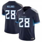Tennessee Titans #28 Kalel Mullings Navy Limited Stitched Jersey