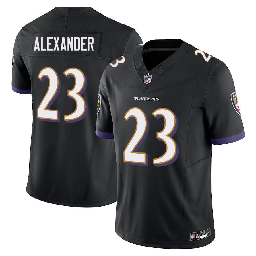 Baltimore Ravens #23 Jaire Alexander Black Limited Stitched Jersey