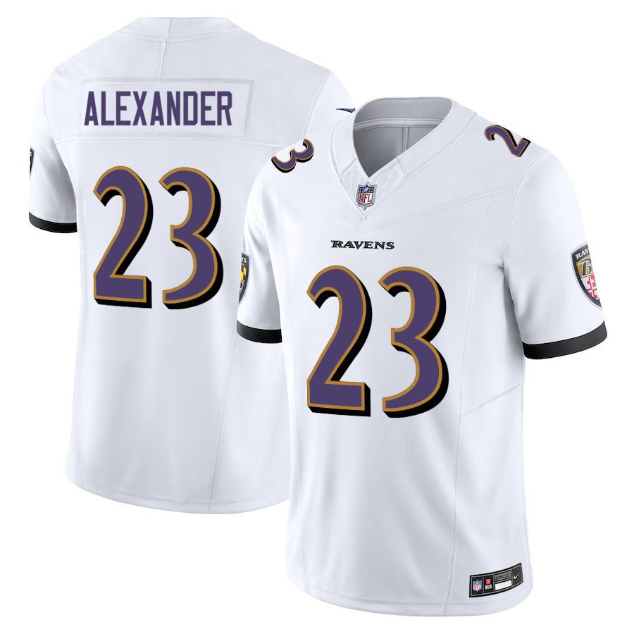 Baltimore Ravens #23 Jaire Alexander White Limited Stitched Jersey