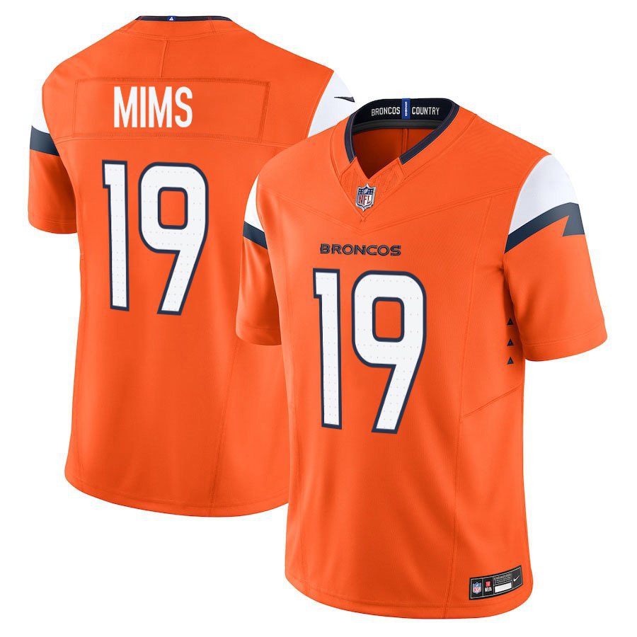 Denver Broncos #19 Marvin Mims Orange Limited Stitched Jersey