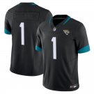 Jacksonville Jaguars #1 Travis Etienne Black Limited Stitched Jersey
