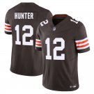 Cleveland Browns 12 Travis Hunter Brown Stitched Jersey