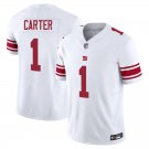 New York Giants 1 Abdul Carter White Stitched Jersey