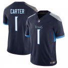 Tennessee Titans 1 Abdul Carter Navy Stitched Jersey