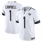 Jacksonville Jaguars 1 Will Campbell White Stitched Jersey