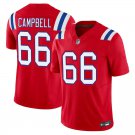 New England Patriots 66 Will Campbell Red Stitched Jersey