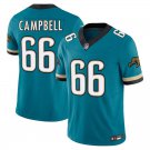 Jacksonville Jaguars 66 Will Campbell Teal Throwback Stitched Jersey