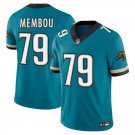 Jacksonville Jaguars 79 Armand Membou Teal Throwback Stitched Jersey