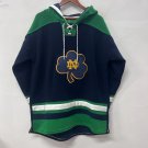 Notre Dame Fighting Irish Official College Basketball  Hockey style hoodie Shamrock logo