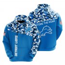 Detroit Lions color camouflage light weight hoodie